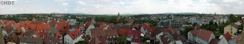 Waiblingen (Altstadt),  Blick vom Hochwachturm